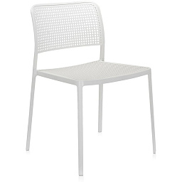 05875B1 Kartell Audrey уличное кресло с сетчатой спинкой белого цвета