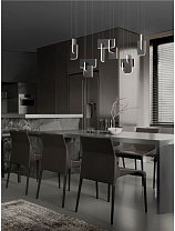 Triac Dimmable Silver Gray Metal & Acrylic LED 20Watt 220-240Volt 796Lm IP20 3000K L:120 W:25 H:150 cm