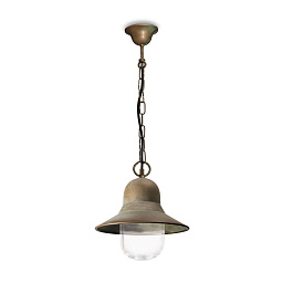 2094 Moretti Luce Campanula уличный потолочный светильник с металлическим колпаком и стеклянным плафоном