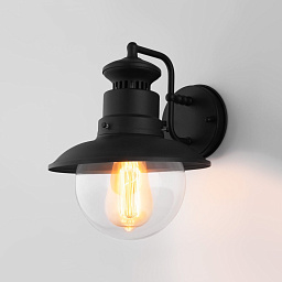 a038480 Elektrostandard Talli одноламповое уличное настенное бра с металлическим купольным плафоном и прозрачной стеклянной колбой