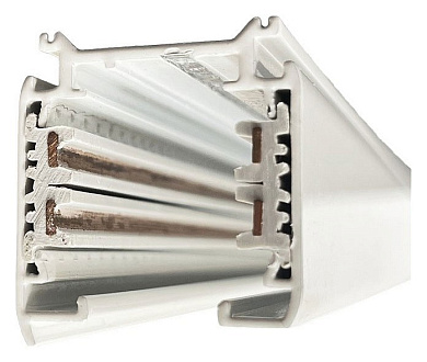 накладной трек белого цвета для однофазной системы освещения