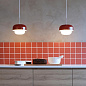 8051 Haipot Dyberg Larsen Подвесной светильник с купольным плафоном, красный/бордо — фото 2