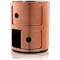 05966RR Kartell Componibili Металлический контейнер для хранения с 2 отделениями, медный — фото 1