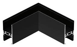угловой L-образный соединитель для треков накладных flat чёрного цвета для магнитного шинопровода