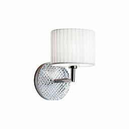 D82D01 01 Fabbian DiamondSwirl настенное бра с прозрачным плафоном белого цвета