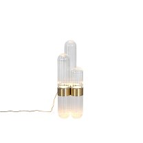 Cactus Small, прозрачное стекло, полированная латунь