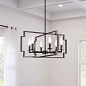Downtown Deco 21.5" 6 Light Convertible Chandelier Midnight Chrome люстра 44128MCH Kichler — фото 1