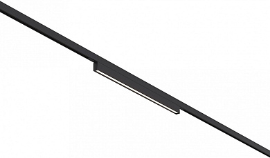 потолочный линейный светильник черного цвета с узким пучком света для магнитного трека 48V