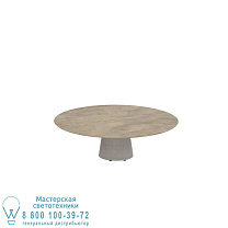 СТОЛ CONIX КРУГЛЫЙ Ø 160 СМ НА ВЫСОКОЙ НОЖКЕ ИЗ БЕТОНА ЦЕМЕНТ СЕРЫЙ - СТОЛЕШНИЦА CERAMIC TERRA SABBIA Royal Botania