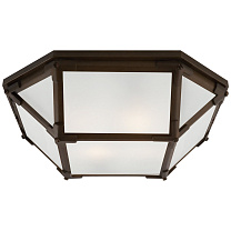 Morris Flush Mount античный цинк с матовым стеклом