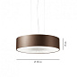 SPSKI100LEDMABC Axolight Skin 100 SP LED Chandelier with eco кожаный абажур белый; коричневый — фото 3