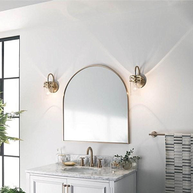 настенный светильник с одним плафоном в бронзовом цвете