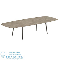 НИЗКИЙ ОБЕДЕННЫЙ СТОЛ STYLETTO 300X120CM АЛЮМИНИЕВЫЕ НОЖКИ БРОНЗОВАЯ КЕРАМИЧЕСКАЯ СТОЛ TERRA SABBIA Royal Botania