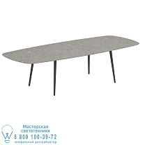 ОБЕДЕННЫЙ СТОЛ STYLETTO STANDARD 300X120CM, АЛЮМИНИЕВЫЕ НОЖКИ, АНТРАЦИТОВАЯ КЕРАМИЧЕСКАЯ СТОЛЕШНИЦА CEPPO DOLOMITICA Royal Botania