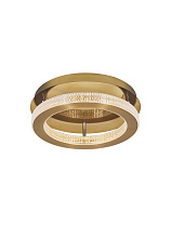 Triac Dimmable Antique Brass Aluminium & Acrylic LED 40 Watt 220-240 Volt 2139Lm 3000K IP20 D: 40 H: 12 cm