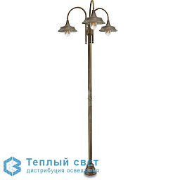 3140 Moretti Luce Atelier садовый уличный фонарь с двойными рожками и декоративным основанием