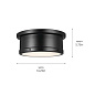 Serca 14.25" 2 Light Flush Mount Black потолочный светильник 52540BK Kichler — фото 8