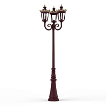 Louvre N° 10; one-piece clear glass E27 105W; Wine red