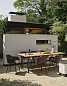 10710 Muuto 7070 Уличный стол 70/70 90x225 см, красное дерево / антрацит — фото 1