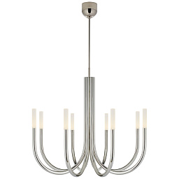 KW5581PN-EC Visual Comfort Rousseau подвесная люстра с многими вертикальными стеклянными элементами