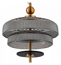 SL6122.303.01 ST-Luce Oriental подвесной светильник с двойным решетчатым плафоном в латунном цвете