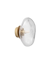 Antique Brass, Gold Metal & Blown Clear Glass LED G9 1x5 Watt 100-240 Volt IP20 bulb excluded D: 22 H: 14 cm