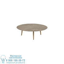 СТОЛ STYLETTO HIGH LOUNGE Ø 160CM НОЖКИ ИЗ ТИКА КЕРАМИЧЕСКАЯ СТОЛ TERRA SABBIA Royal Botania