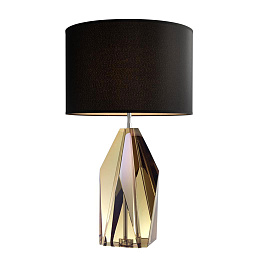 110361 Eichholtz Lamp настольная лампа с металлическим основанием и чёрным абажуром