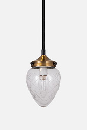 640151 Globen Lighting Juni подвесной стеклянный светильник с прозрачным плафоном
