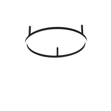 341903 Ideal Lux ORACLE SLIM PL D050 ROUND 4000K ON-OFF BK потолочный светильник черный