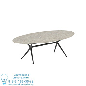 EXES СТОЛ ELLIPSE 250X130CM АЛЮМИНИЕВЫЕ НОЖКИ АНТРАЦИТ - СТОЛЕШНИЦА СТОЛА CERAMIC CEPPO DOLOMITICA Royal Botania