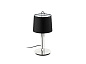 24035-06 MONTREAL CHROME TABLE LAMP BLACK LAMPSHADE настольная лампа Faro barcelona