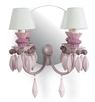 Бра Belle de Nuit Lladro, 2 лампы, розовое