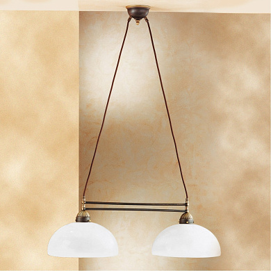 Kolarz Nonna 731.82.54 люстра состаренная латунь длина 75cm высота 25cm мин. высота 35cm макс. высота 100cm 2 лампы e27