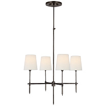 Bryant Small Chandelier бронза с льняными абажурами
