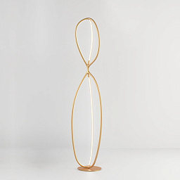 1552010APP Artemide Arrival торшер с двойной светящейся петлей и круглым основанием