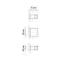 177011/10_10 Vibia Offset Настенный светильник Up&Down Surface Grazer 8 см - 1770 — фото 1