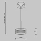 MOD348PL-L14BBS3K Maytoni Dress code Подвесной светильник 14W 840лм Черный и Латунь — фото 12