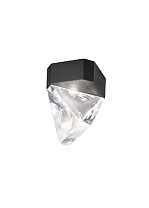 потолочный светильник с прозрачным коническим плафоном цвета антрацит