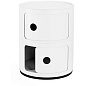 0498603 Kartell Componibili Контейнер для хранения из переработанных материалов с 2 отделениями, белый — фото 1