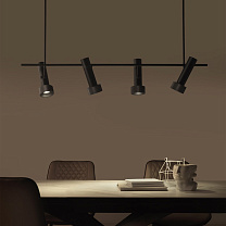 4 световых балки подвесной потолочный светильник Focus Anthracite
