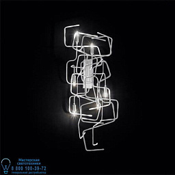 7081/A6 MM lampadari Scarabocchio настенный светильник с абстрактной формой и светодиодными элементами внутри металлической структуры