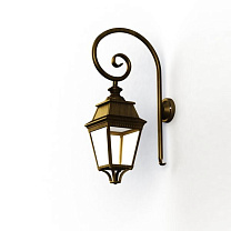 Avenue 3 N° 3; Clear glass Built-in LED 3000°K warm white 35W; Gold patina
