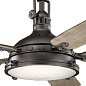 60" Hatteras Bay Fan Anvil Iron люстра-вентилятор 310017AVI Kichler — фото 5