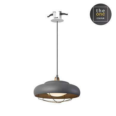 подвесной светильник с округлым плафоном антрацитового цвета