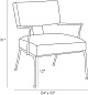 6933 Wallace Chair Pitch Texture Arteriors мягкое сиденье