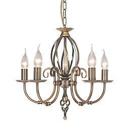 ART5-AGD-BRASS Elstead Artisan пятирожковая подвесная люстра с классическим металлическим корпусом