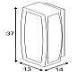 230084 SLV MERIDIAN BOX SENSOR светильник настенный IP54 с датч. движения 25W, серебристый