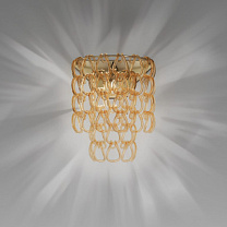 MINIGIOGALI НАСТЕННЫЙ СВЕТИЛЬНИК CRYSTAL AMBER MATT BRONZE 1 14E CE