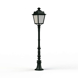 150030059 Roger Pradier Place Des Vosges Evolution садовый фонарь на стойке с куполообразным плафоном серо-зелёного оттенка